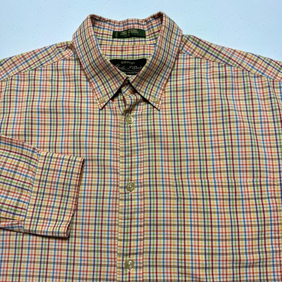 Orvis Signature Collection Shirt Mens Large Multicolor Plaid Button Down Casual - Picture 1 of 10